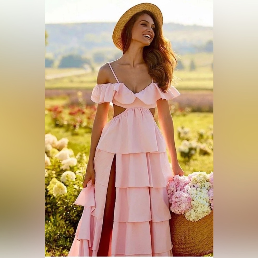 Alamour The Label Ruffle Maxi Dress